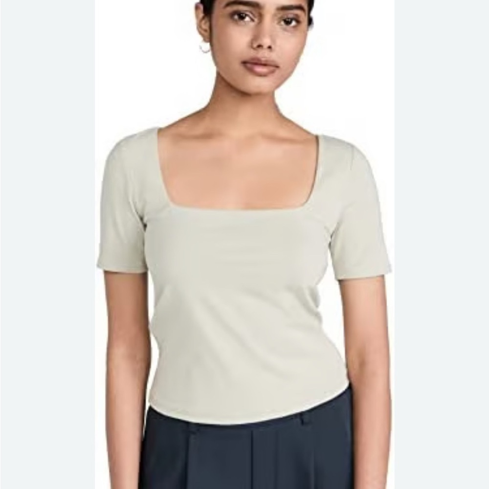 Vince Women's Cream Square Neck Top